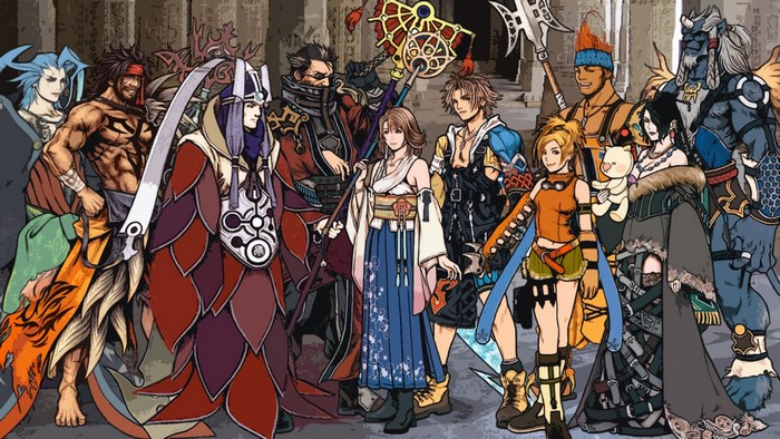 Final Fantasy X characters group portrait