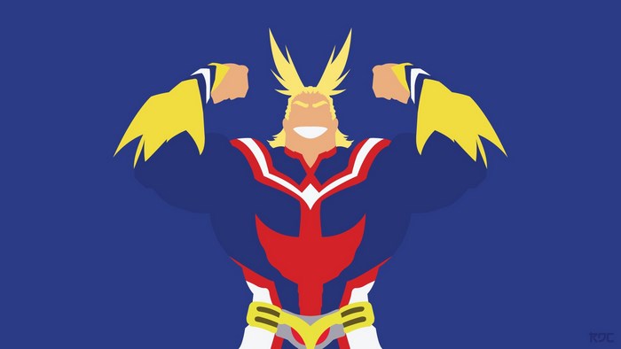 All Might from My Hero Academia Minimalist Art