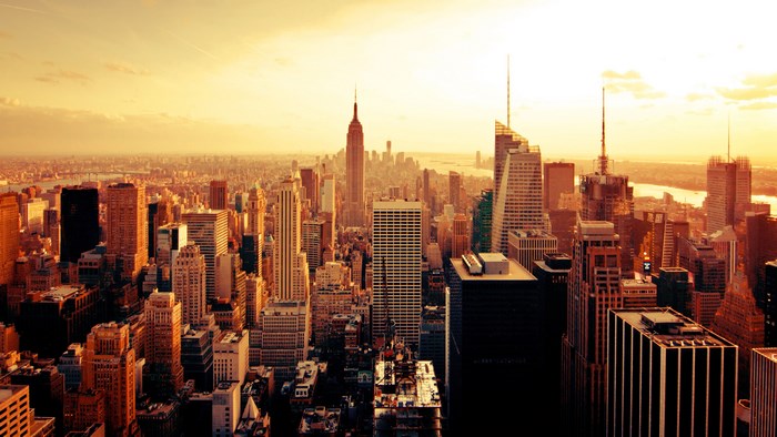 New York City Skyline at Sunset
