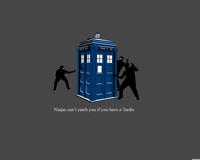 Doctor Who Tardis and Ninjas