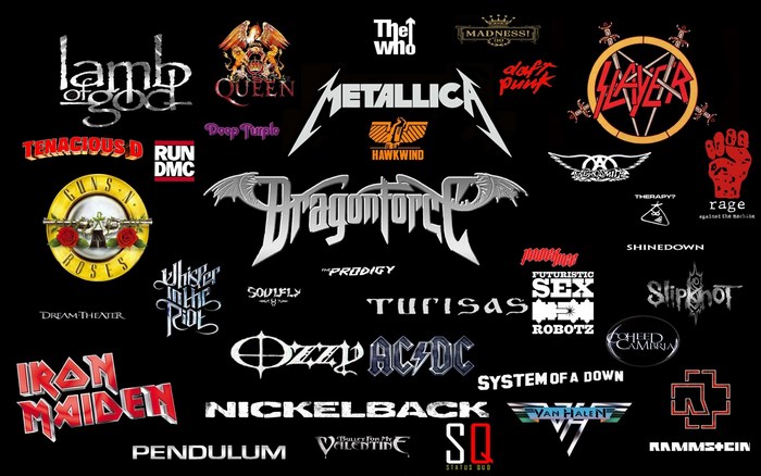 Collage of Heavy Metal Band Logos