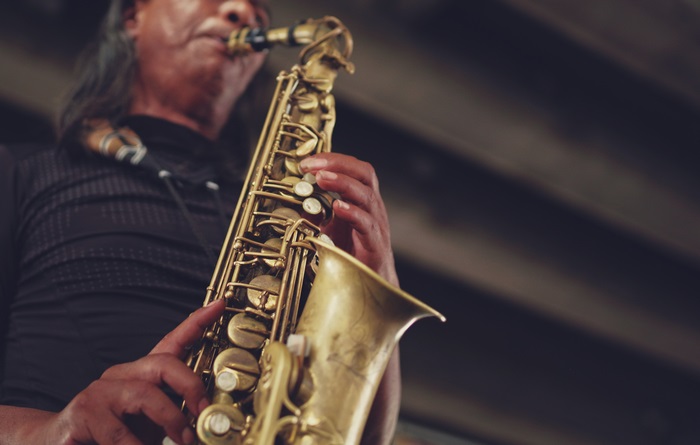 Man playing saxophone