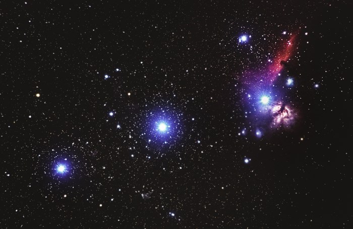 Horsehead Nebula and Orion's Belt in Space