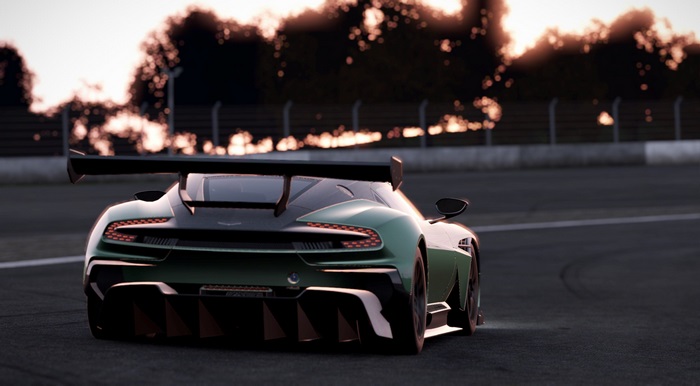 Aston Martin Vulcan on a race track in 4K