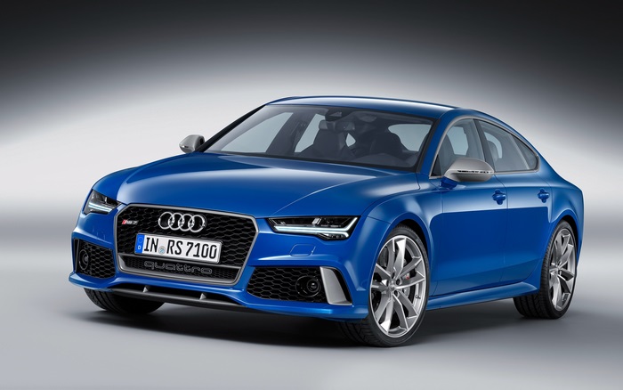 Blue Audi RS7 Quattro 4K