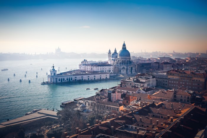 Sunrise Over Venice Cityscape with Historic Architecture