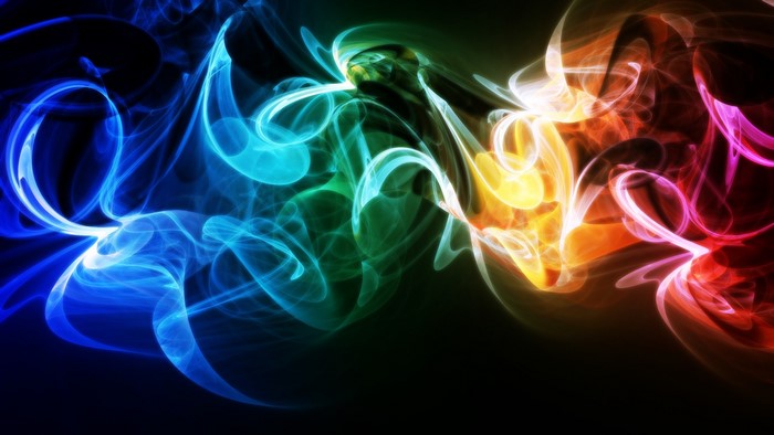 Abstract colorful smoke with rainbow colors