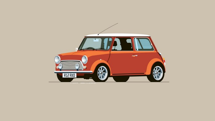 Red Mini Cooper R12 AXD