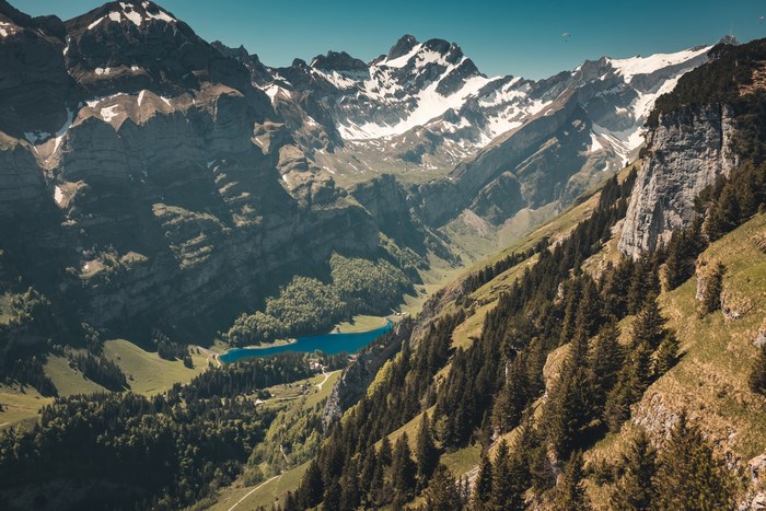 Seealpsee Lake in Appenzell Alps