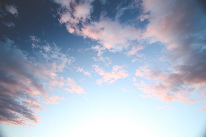 Sunset clouds in the sky