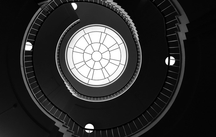 Spiral Staircase with Circular Skylight