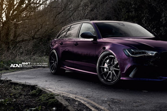 Purple Audi RS6 Avant with ADV.1 Wheels