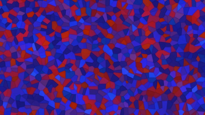 Red and blue abstract crystal texture