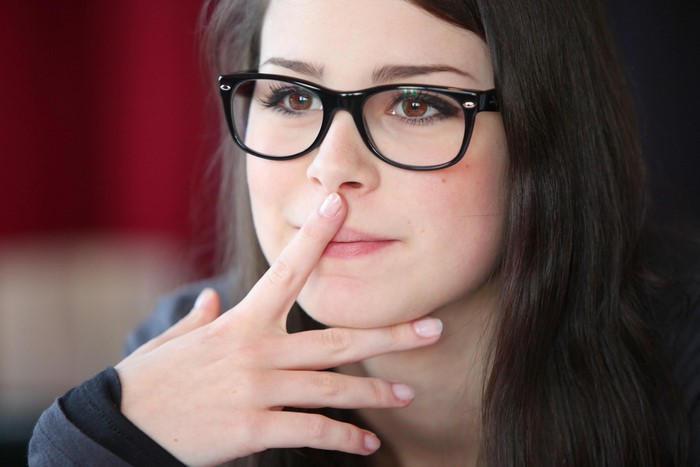 Lena Meyer-Landrut wearing glasses