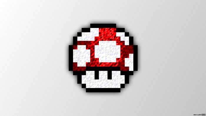 Super Mario Mushroom Pixel Art