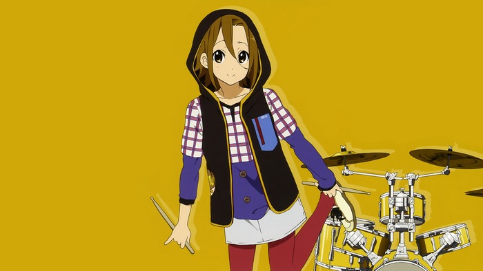Ritsu Tainaka from K-On! with drums
