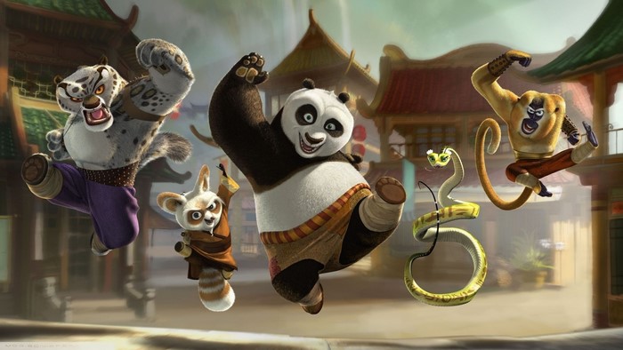 Kung Fu Panda and Friends in Action Pose