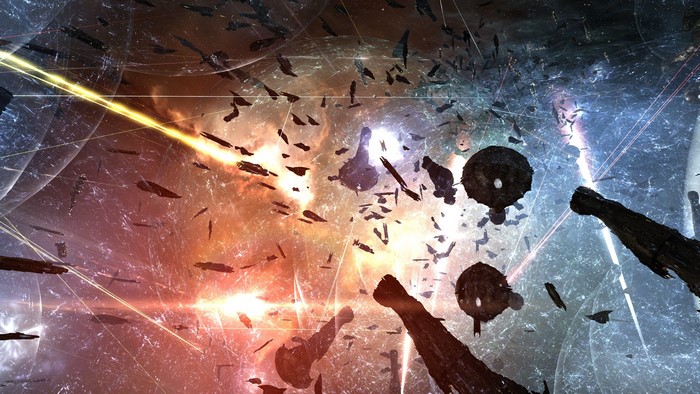 Eve Online Spaceship Space Battle 4K