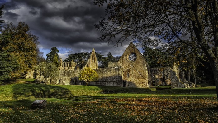 Historic Stone Church Ruins in Scotland