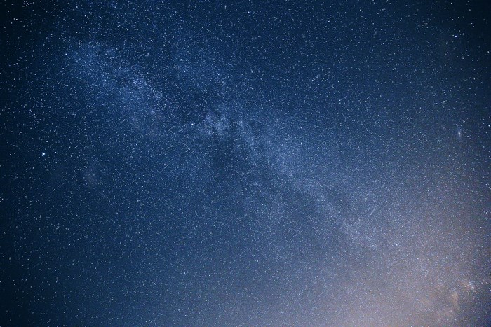 The Milky Way galaxy in a starry night sky