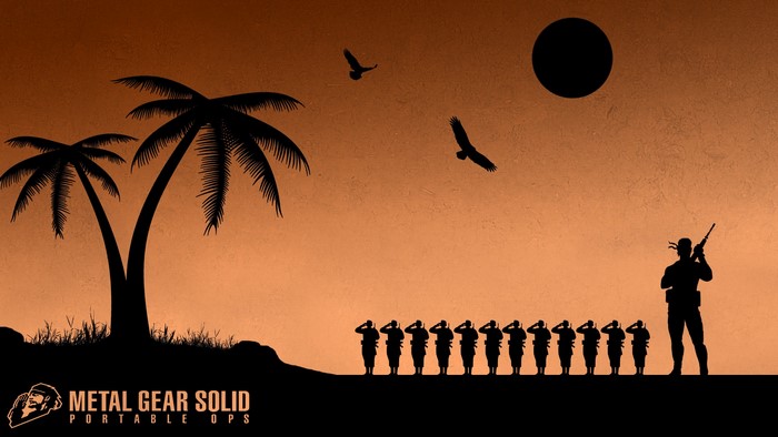 Soldiers saluting in Metal Gear Solid: Portable Ops