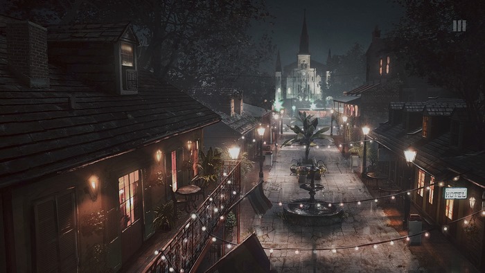 Mafia III Artwork of a New Orleans Street at Night