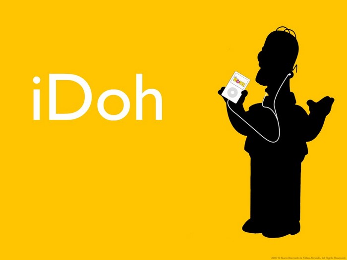 Homer Simpson with iPod