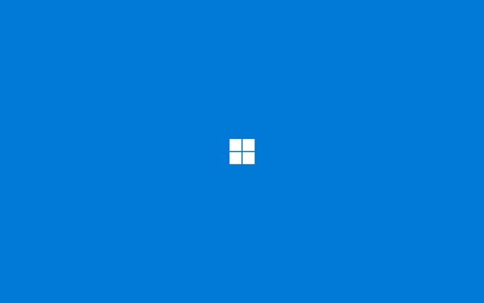 Windows logo on blue background