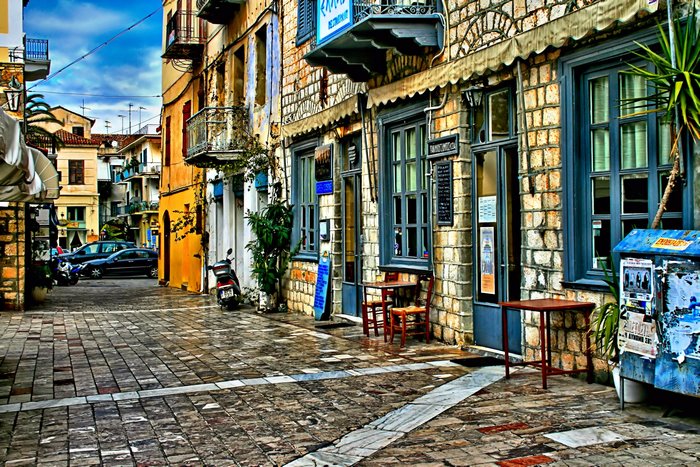 Street view in Nafplio, Greece