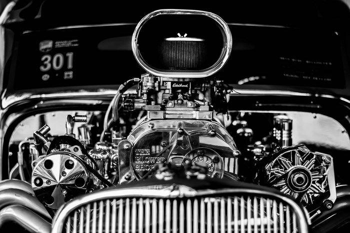 Hotrod Engine with Edelbrock Supercharger