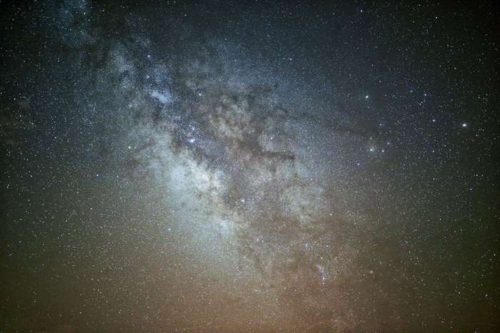 The Milky Way Galaxy in Starry Night Sky