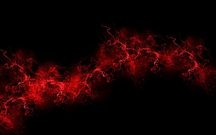 Red Paint Explosion Burst on Black Background