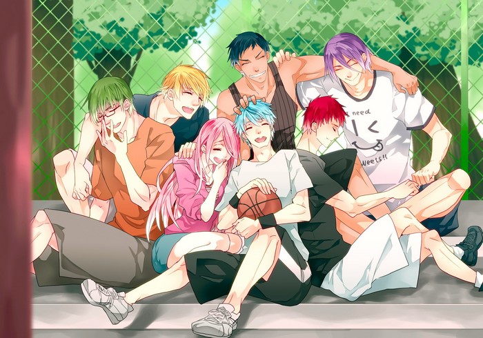 Kuroko no Basket Characters Sitting Together Happily