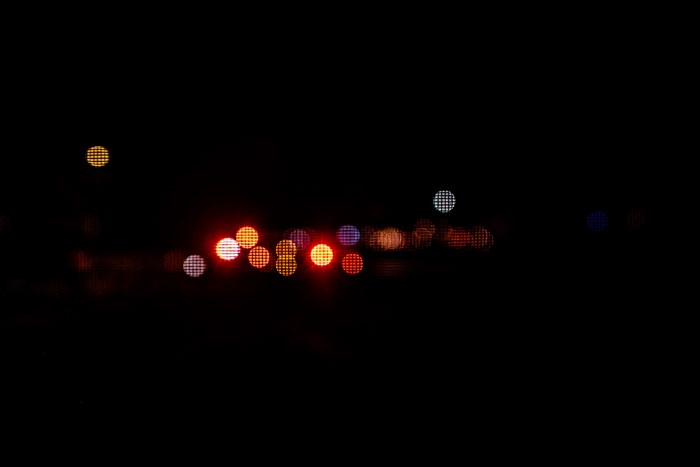 Bokeh lights on a dark background