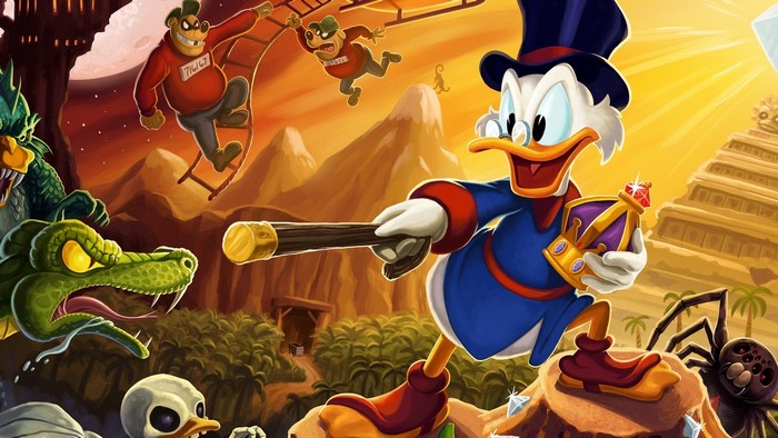 Scrooge McDuck and villains from DuckTales Remastered