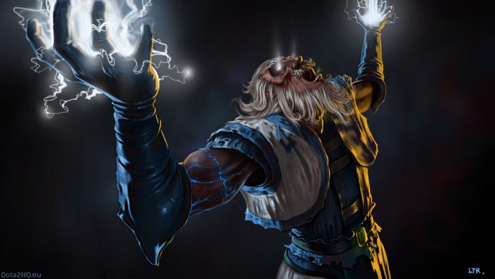 Zeus from Dota 2 casting lightning