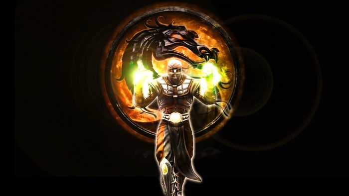Character from Mortal Kombat with Dragon Logo