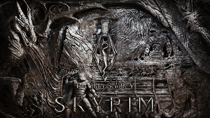 The Elder Scrolls V Skyrim Emblem and Dragon Relief