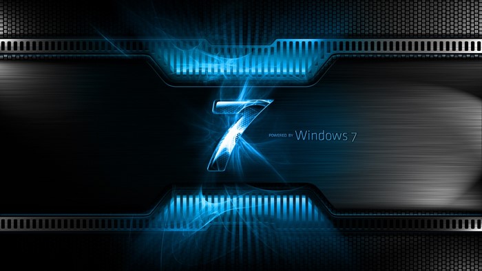 Futuristic Blue Windows 7 Logo Design