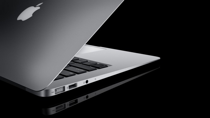 Apple MacBook laptop with Apple logo