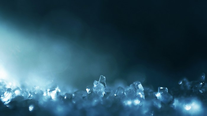 Ice crystals with light and shadow