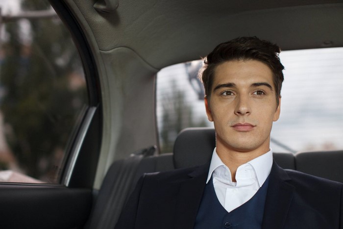 Stanislav Bondarenko in a car