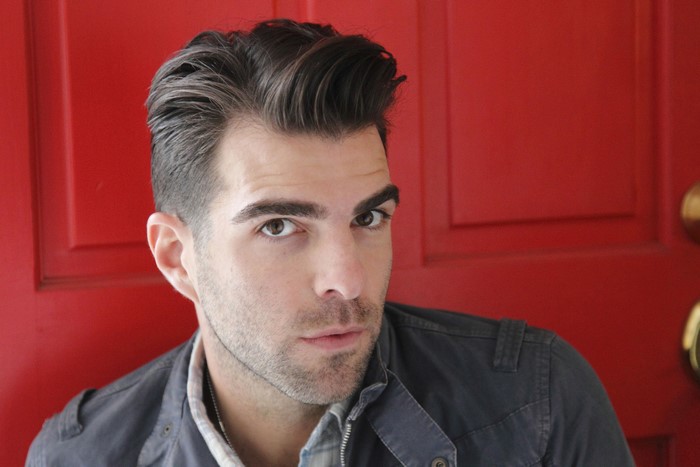 Zachary Quinto with beard and styled hair