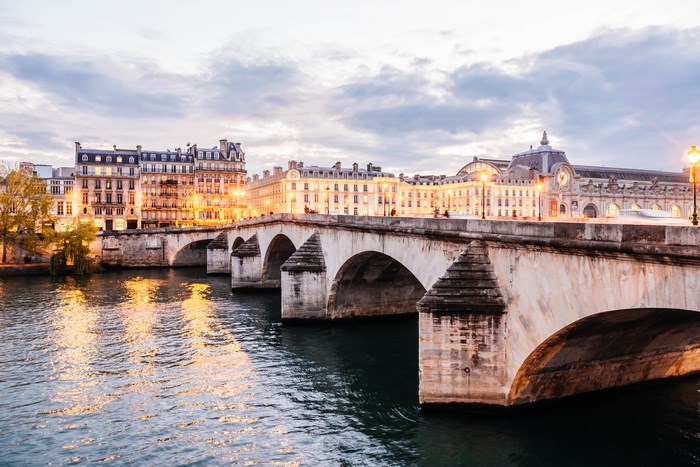 Pont des Arts bridge over the Seine River in Paris