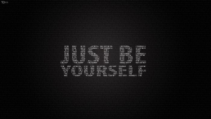 Just be yourself phrase wallpaper