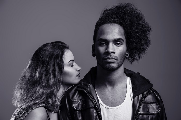 Man and Woman Couple Studio Portrait