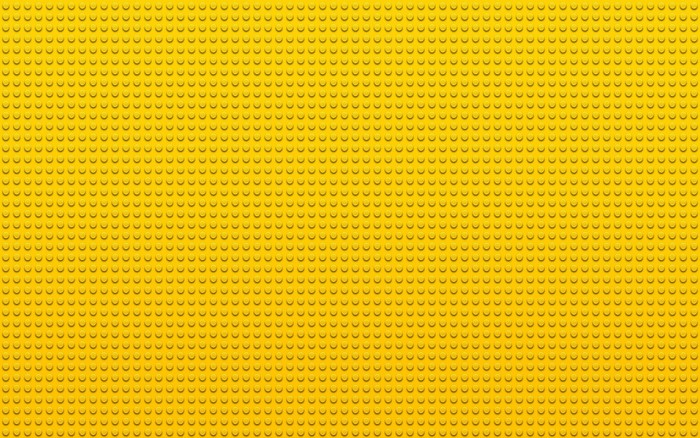 Yellow Lego baseplate with circular studs