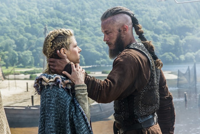 Intense Ragnar and Lagertha Viking Moment by the Water