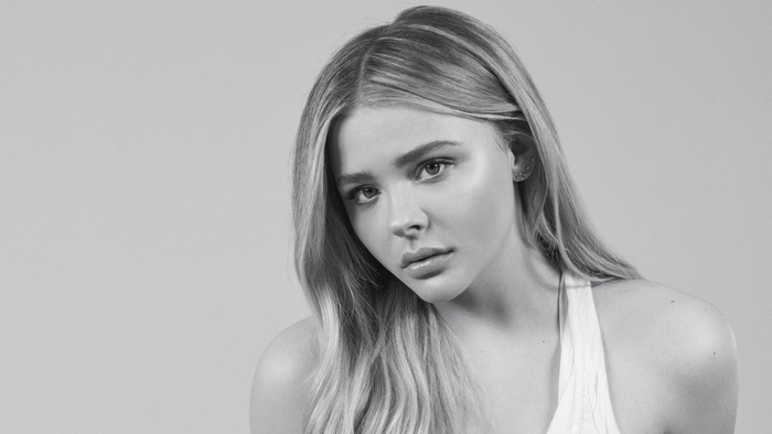 Chloe Grace Moretz Black and White Portrait
