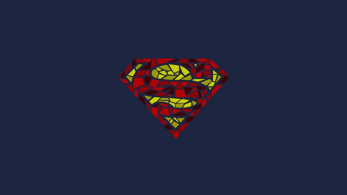 Superman logo mosaic artwork